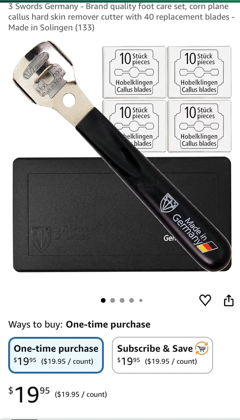 Brand new 3 Swords Germany pedicure set!-40 replacement blades