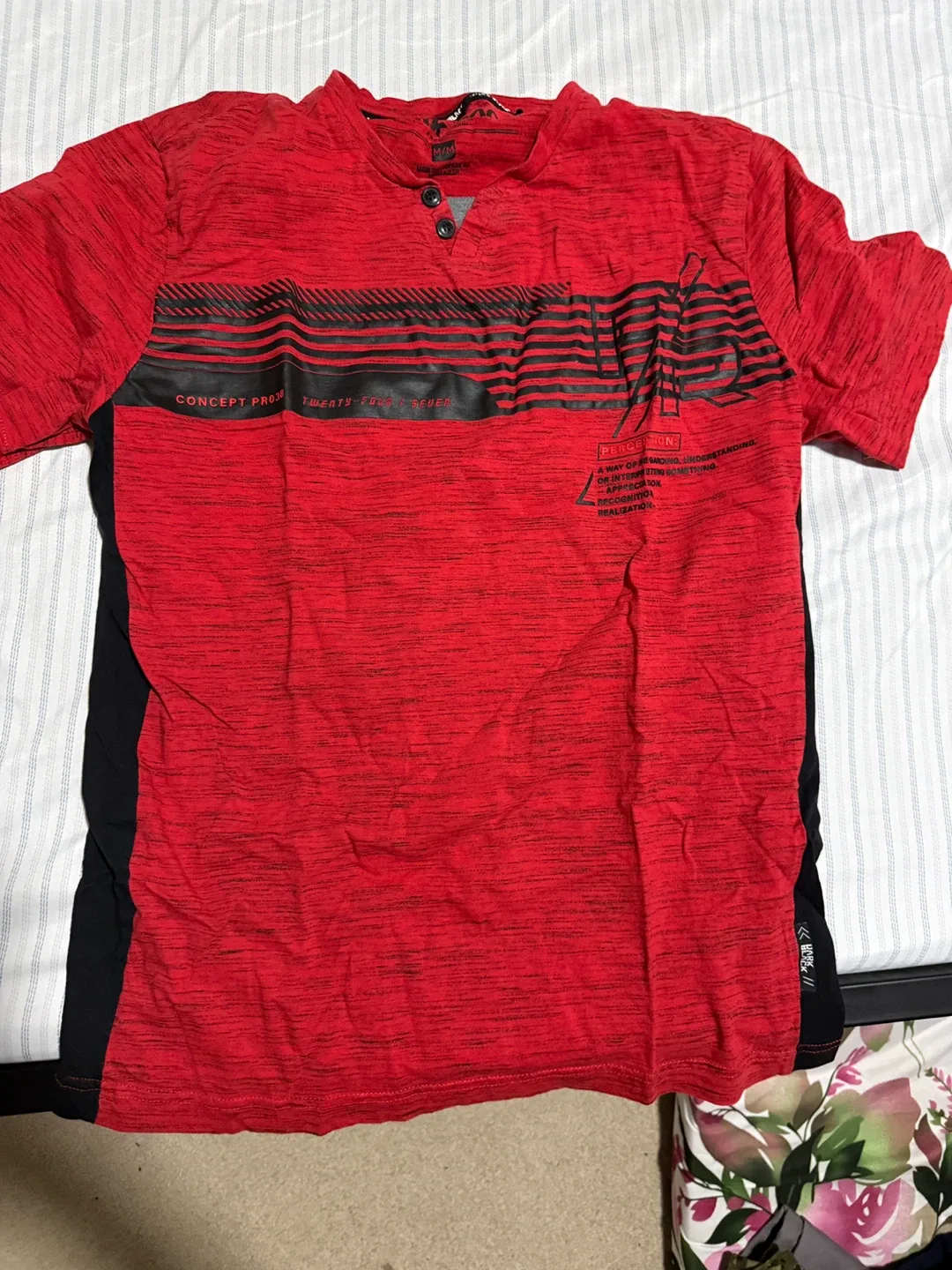 Red & Black T-Shirt Size M