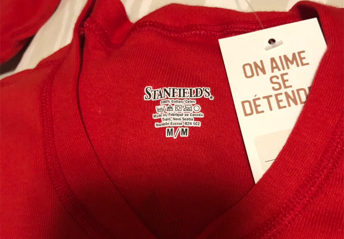 Unisex Red Canada jumpsuit image indicator(2)