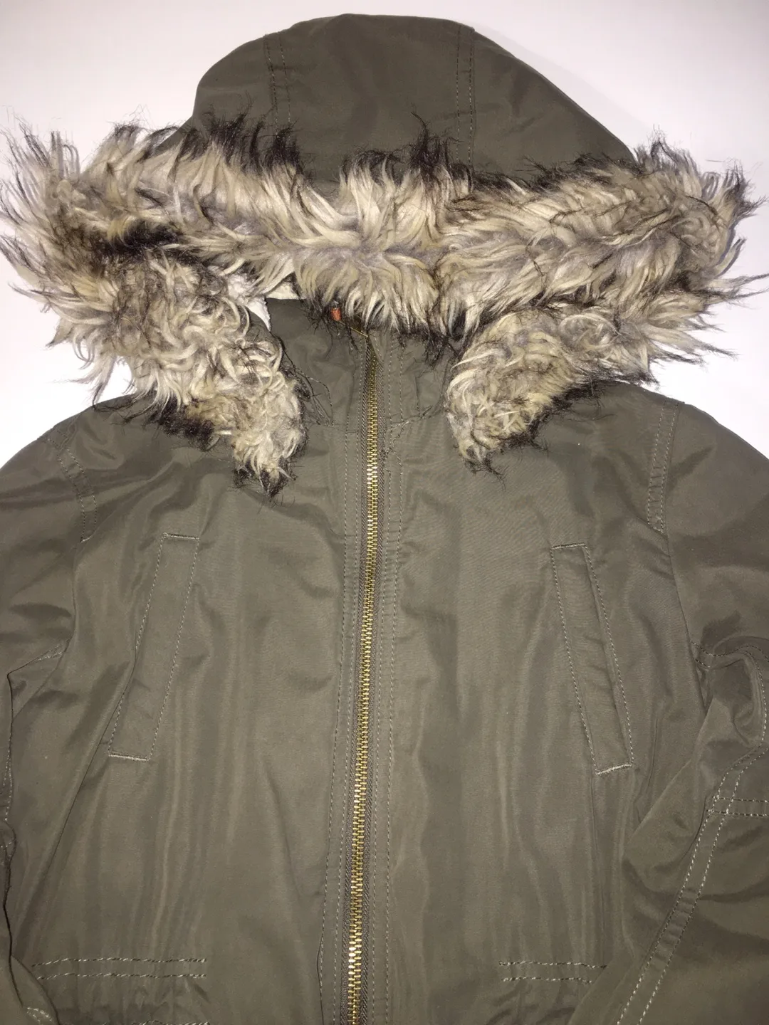 H&M Olive Green Winter Jacket - Size 9-10Y