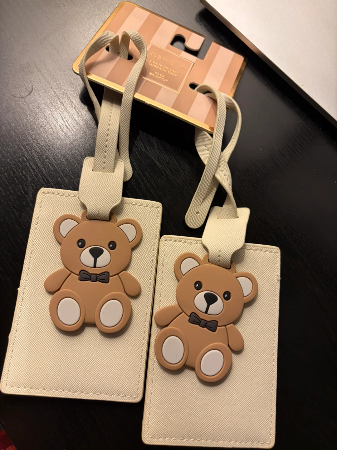 Teddy Bear Luggage Tags - Set of 2 #cleanout