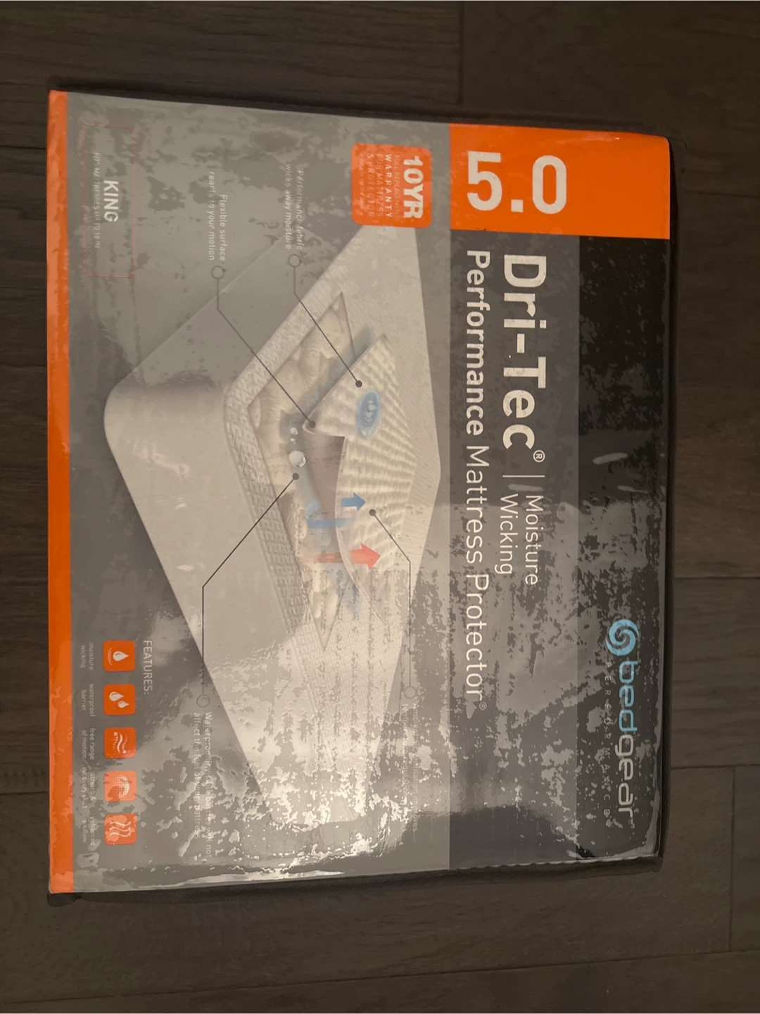 bedgear Dri-Tec King Mattress Protector - NEW