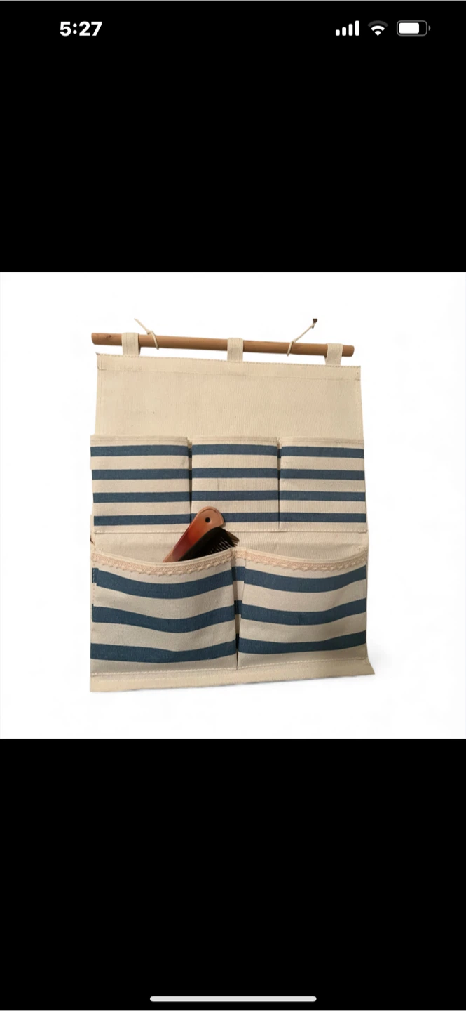 Striped Hanging Storage Organizer