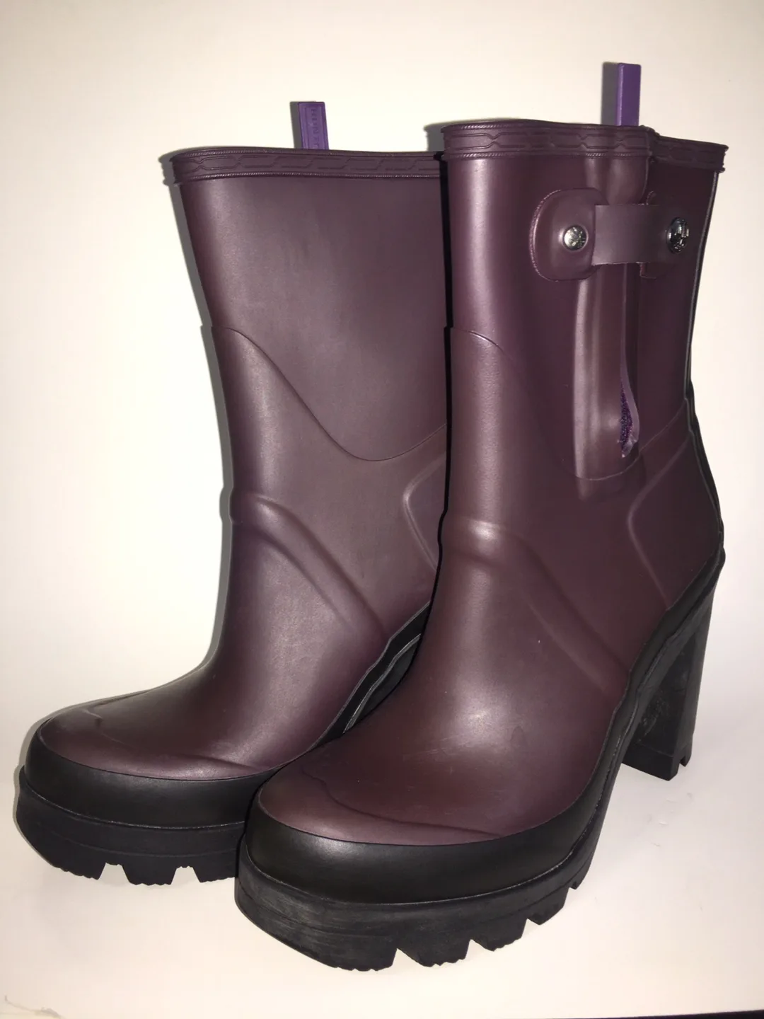 Hunter City Explorer Block Heel Chelsea Rain Boots