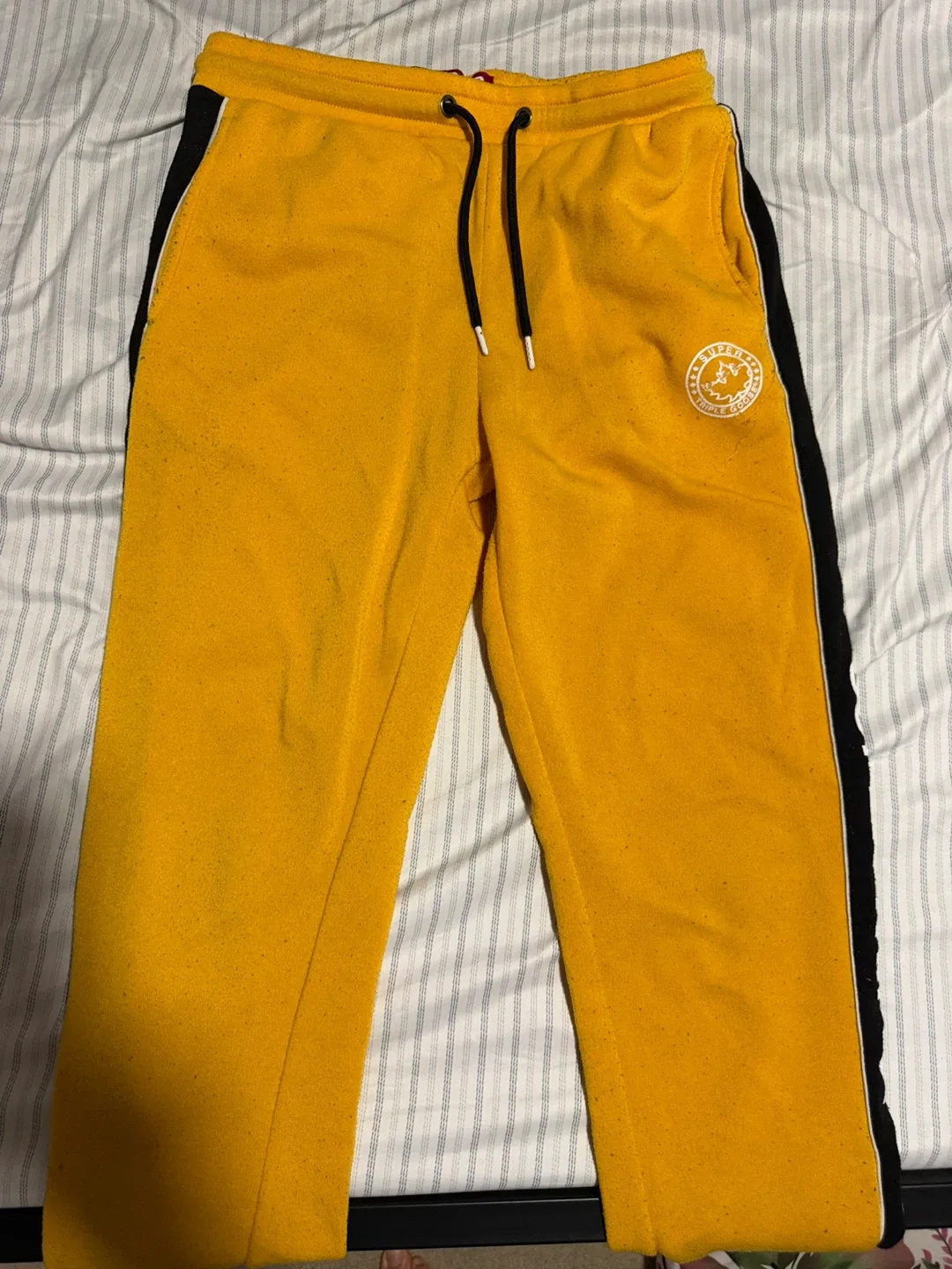 Yellow Triple Goose Joggers