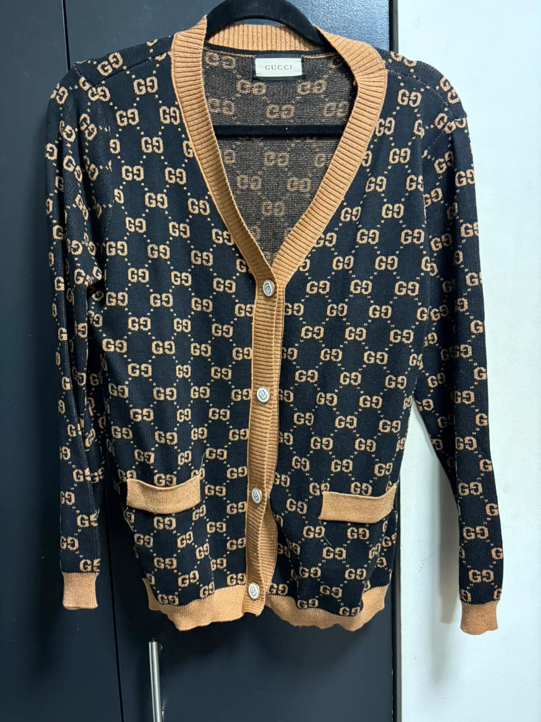 Gucci Cardigan - Black & Tan