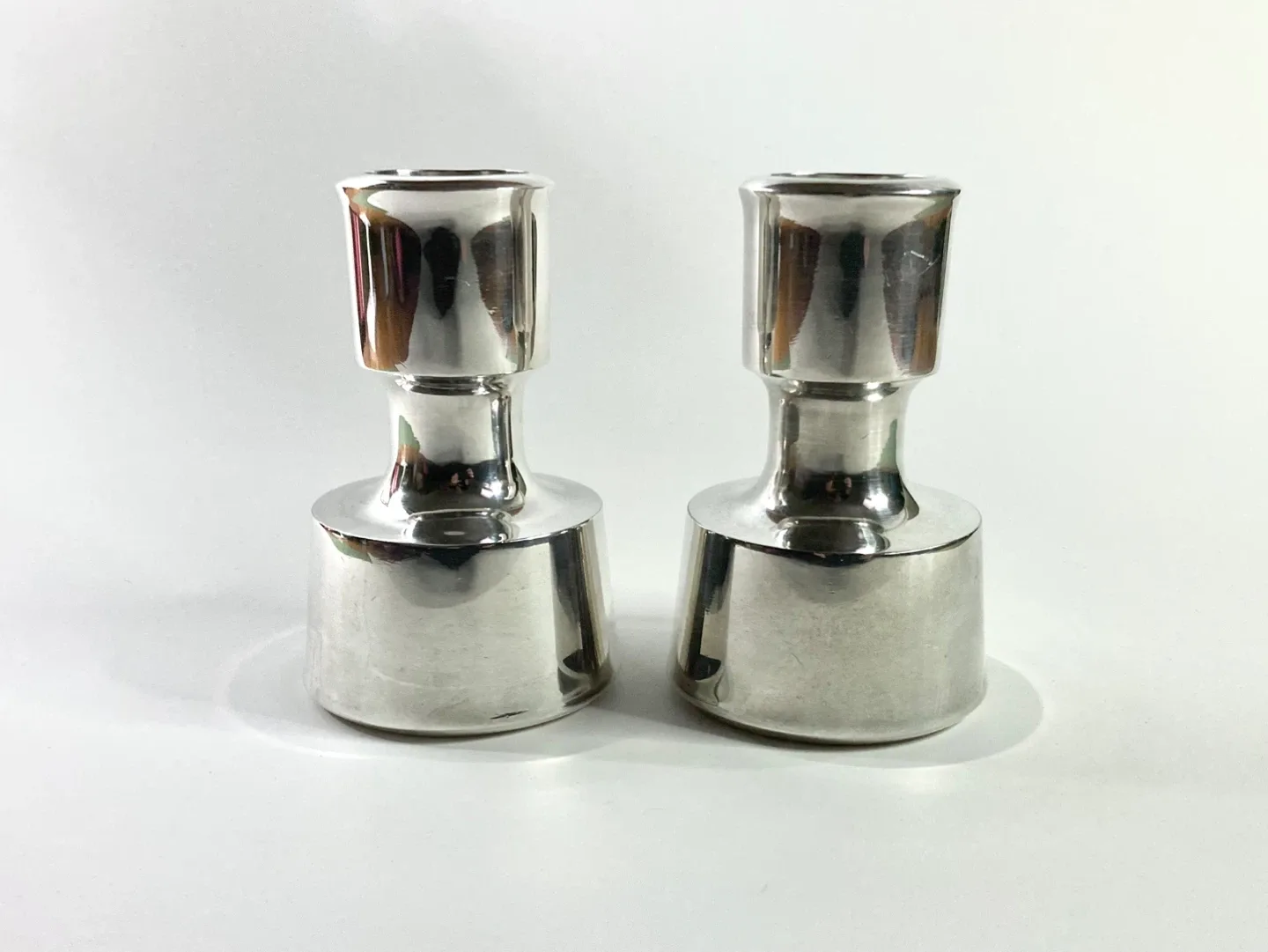 1960s Dansk Silver Plated Candlesticks- Pair