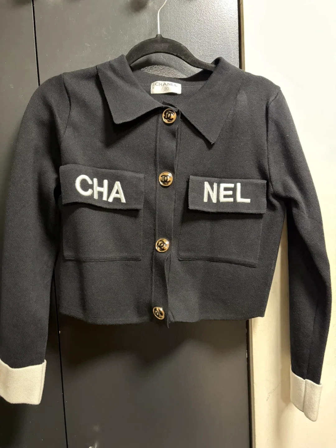 Chanel Black Knit Cardigan