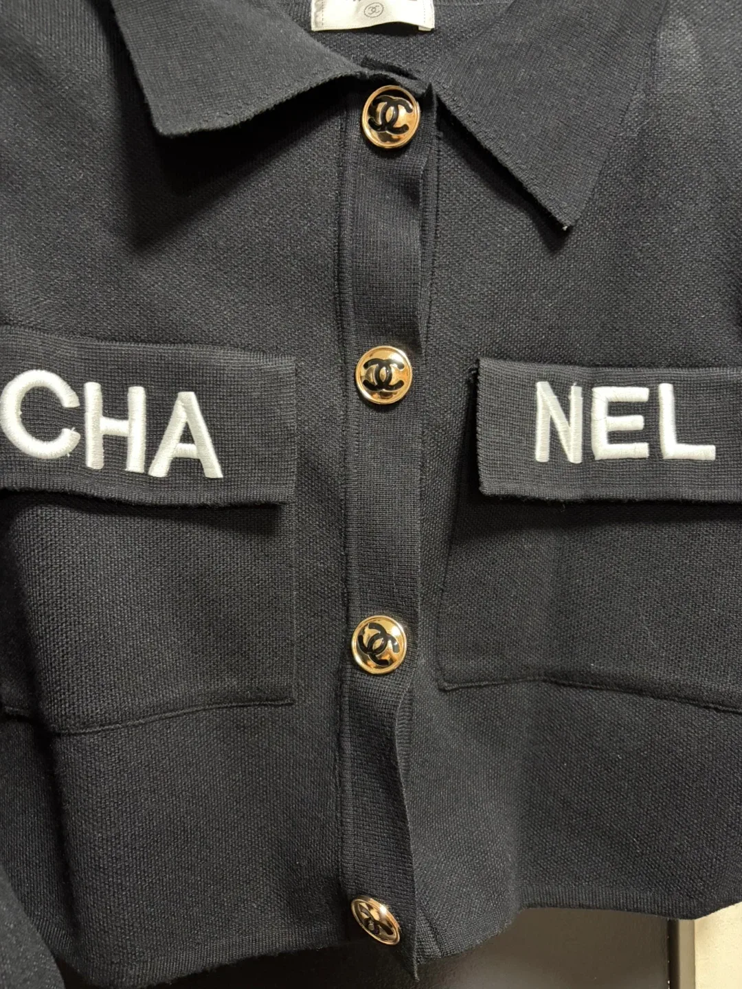 Chanel Black Knit Cardigan image indicator(3)