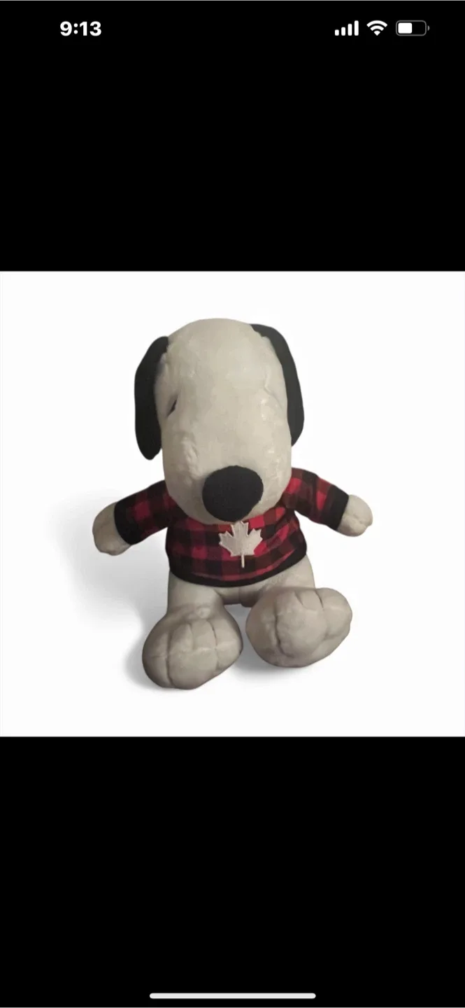 Snoopy Plush with Canada Maple Leaf Shirt