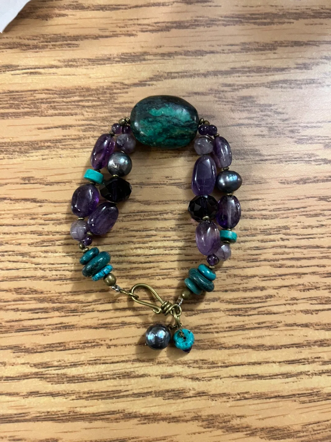 #Cleanout - Beaded Bracelet - Purple, Black, Green image indicator(5)