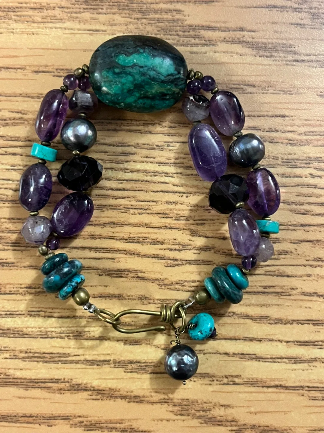 #Cleanout - Beaded Bracelet - Purple, Black, Green image indicator(3)