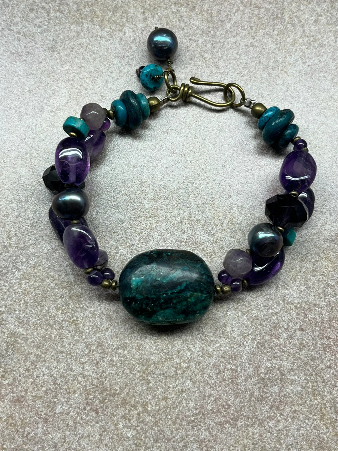 #Cleanout - Beaded Bracelet - Purple, Black, Green image indicator(2)