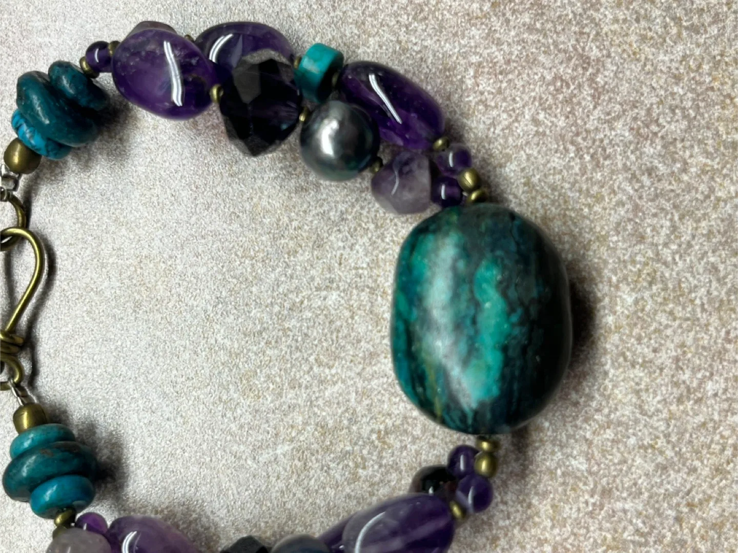 #Cleanout - Beaded Bracelet - Purple, Black, Green image indicator(7)