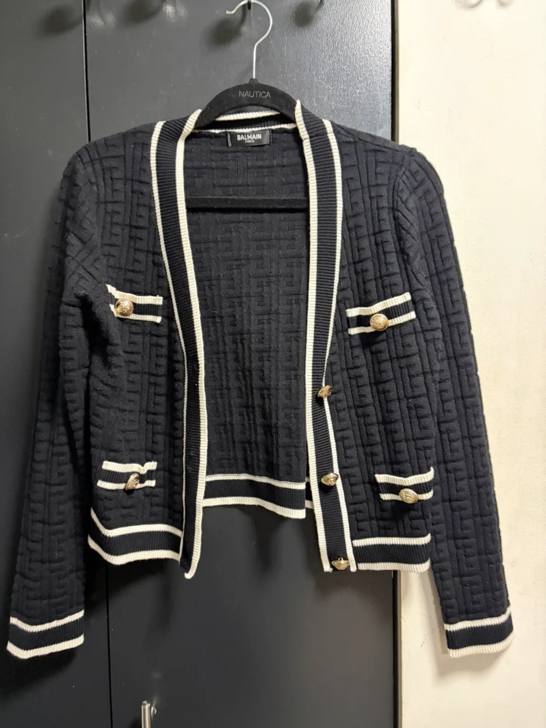 Balmain Paris Black Cardigan