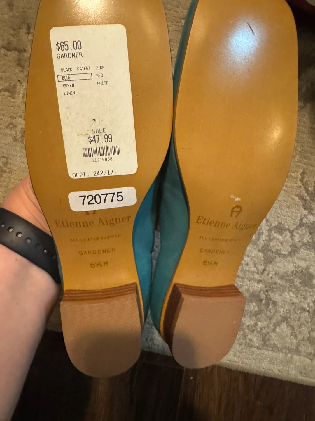 Etienne Aigner Gardener Blue Flats #Cleanout - photo 2