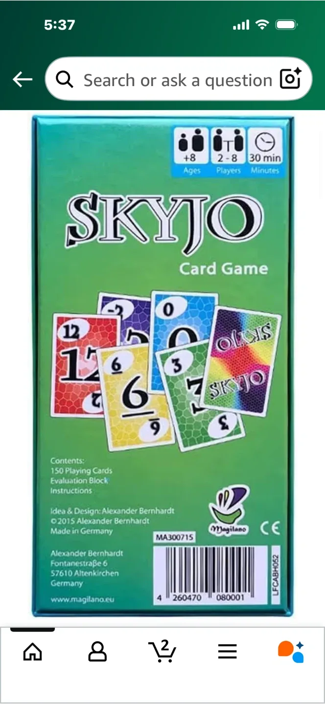 SKYJO Card Game - New in Box! image indicator(3)