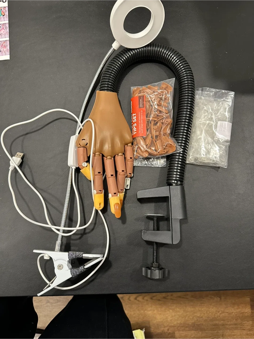 Practice Hand for Nail Art with Tips Set