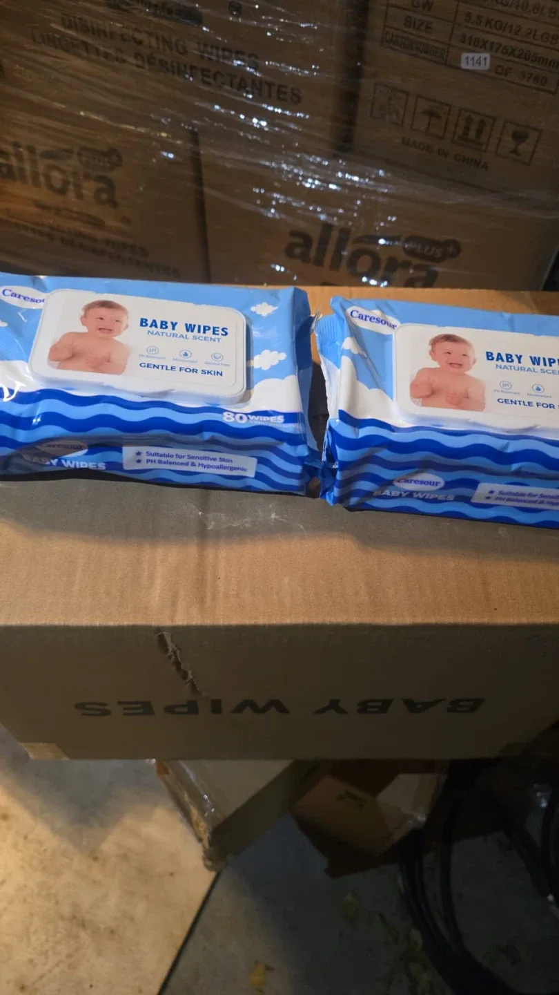 Caresour Baby Wipes - 80 Wipes 12 bag in the box