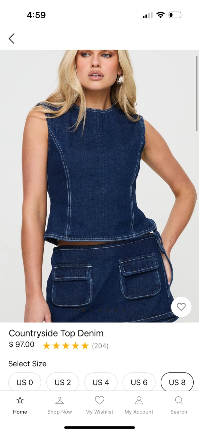 NWT Countryside Denim Skort Set - Size 6