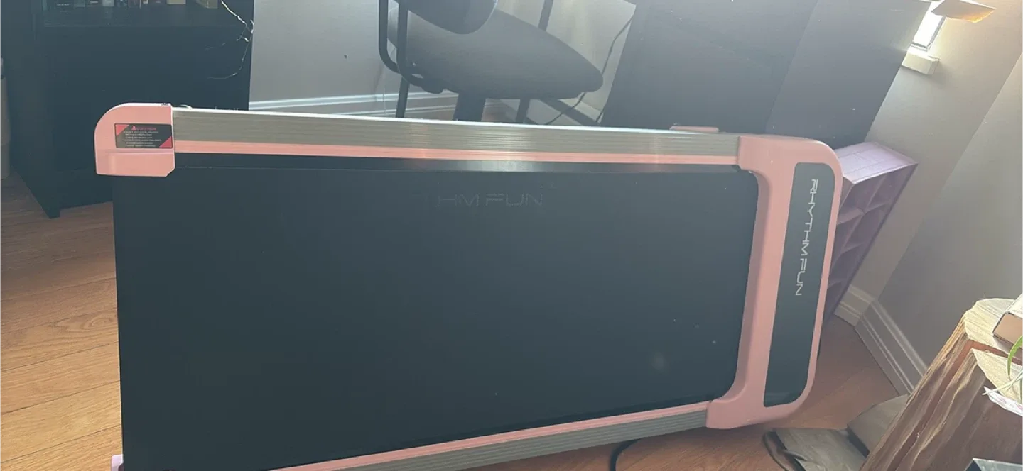 RHYTHMFUN Under Desk Treadmill - Pink Accents
