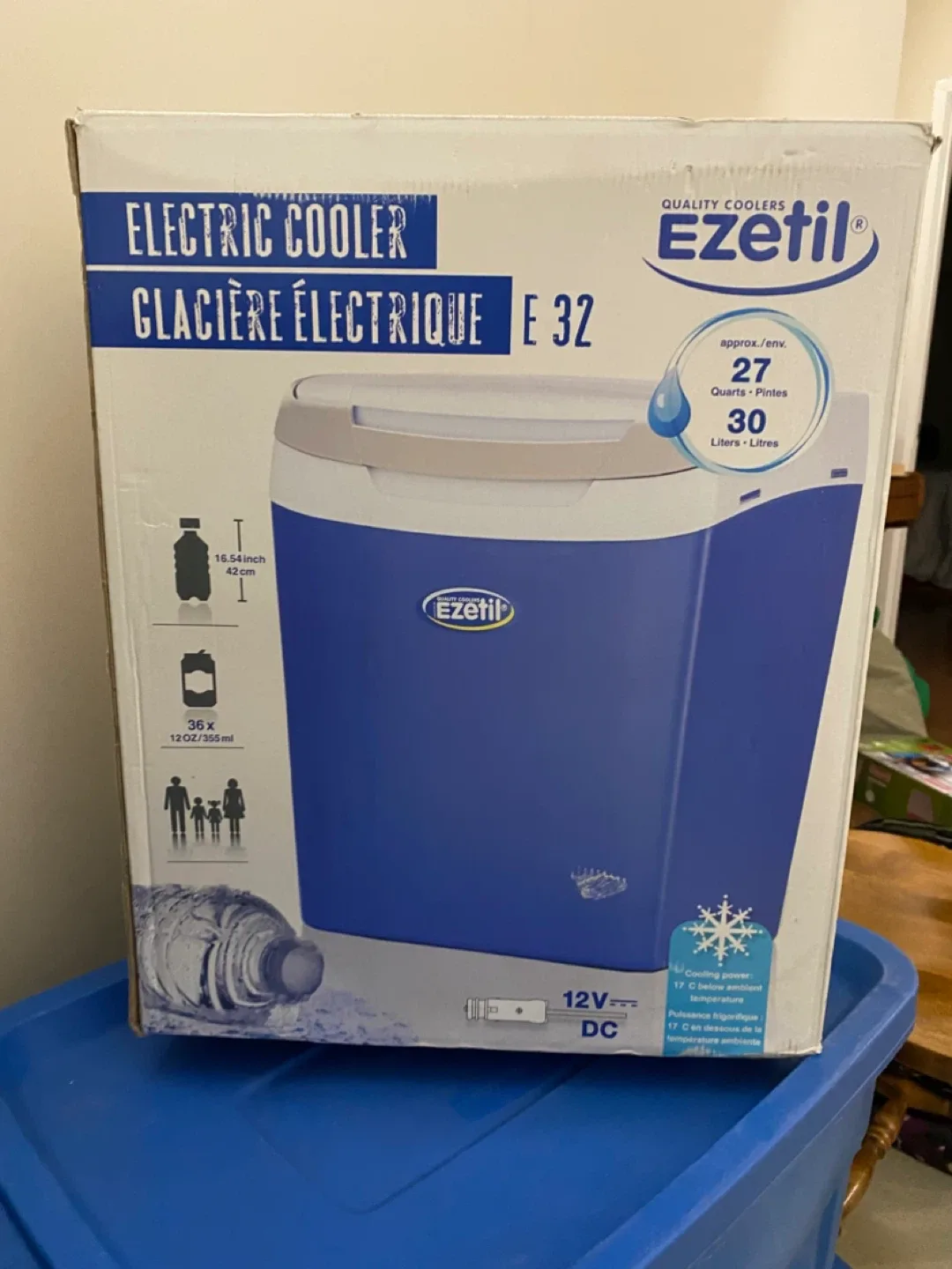 Ezetil E32 12V Power Cooler, 42-Can