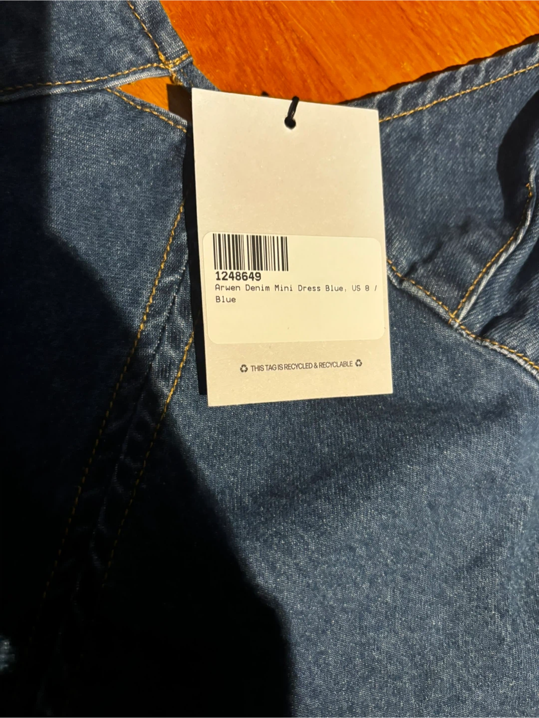 Princess Polly Arwen Denim Mini Dress - Size 8 - photo 3