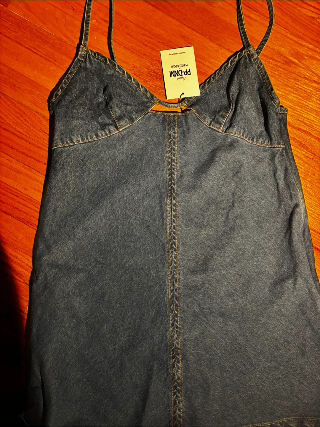 Princess Polly Arwen Denim Mini Dress - Size 8 - photo 2