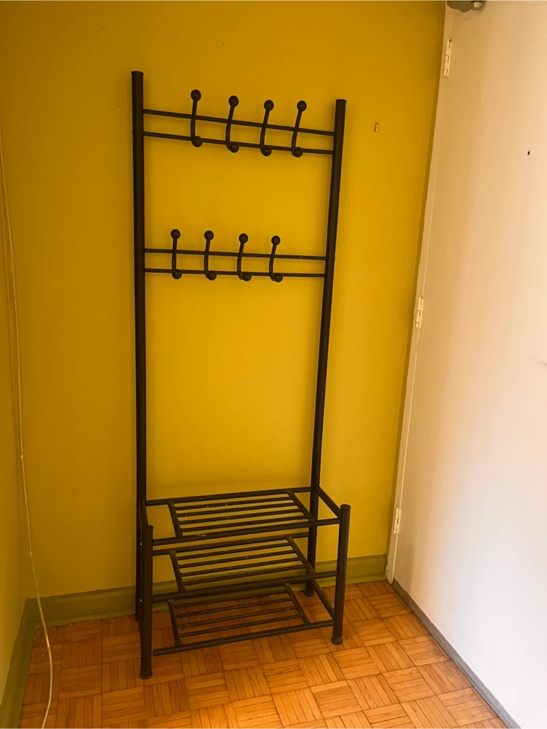 Coat Rack Stand Shoe rack - Black