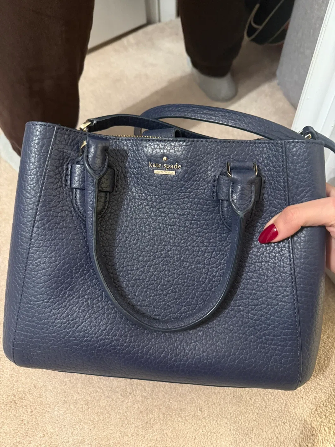 Kate Spade Navy Blue Leather Bag