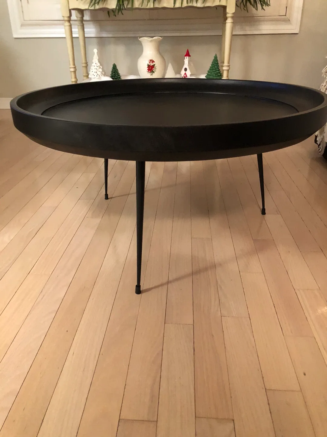 WAZO Round Black Coffee Table image indicator(2)