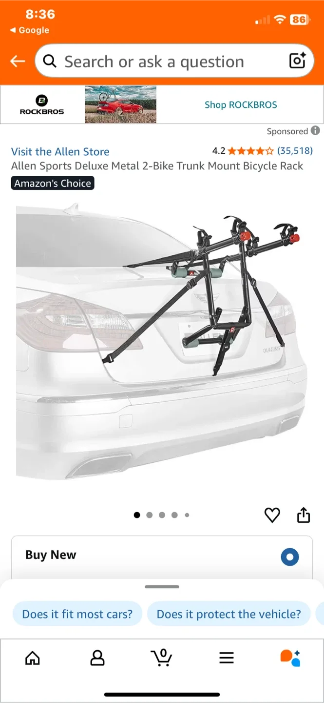 Rear Mounted Bicycle Car Rack image indicator(2)