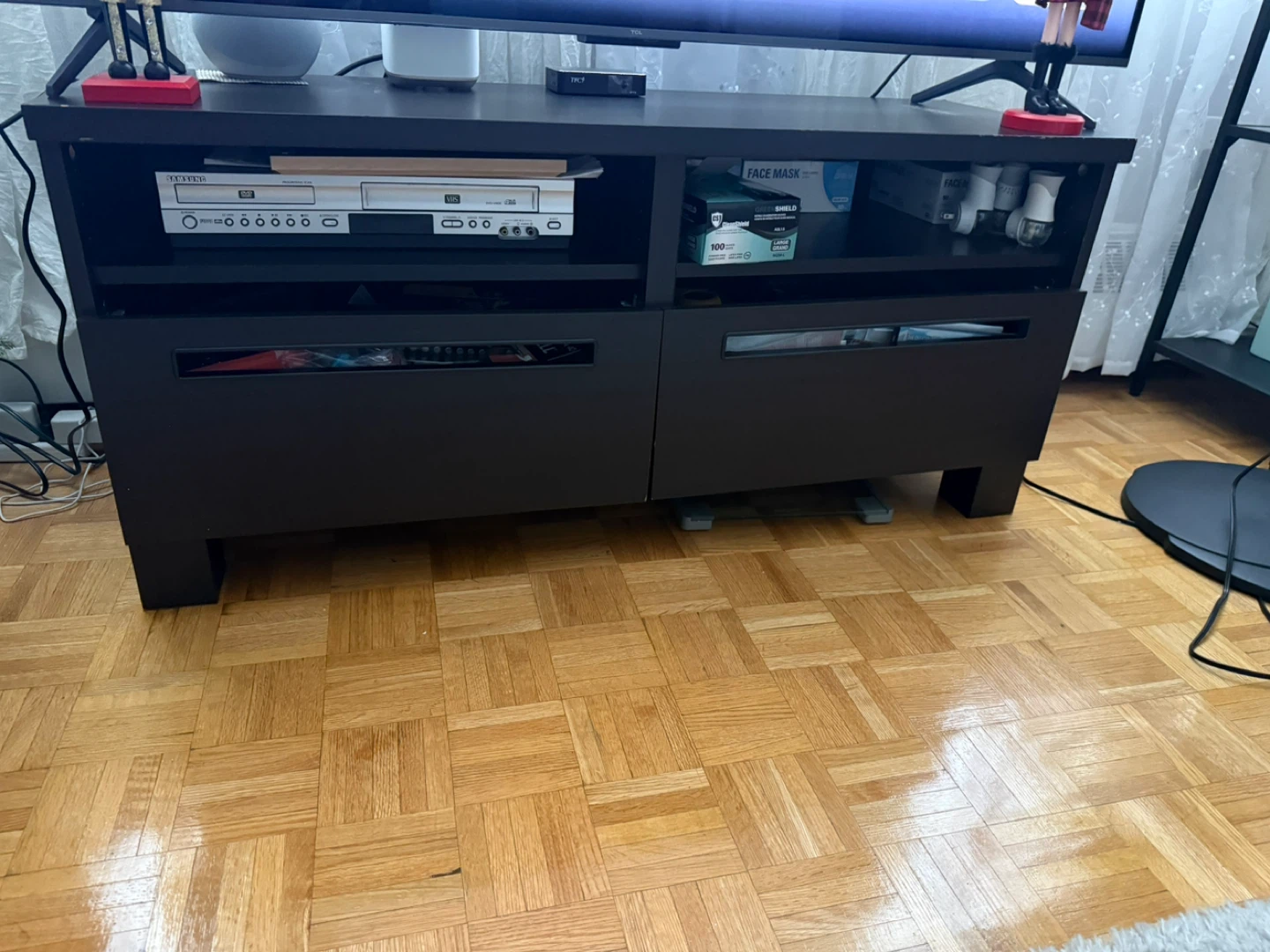 Sharp Roku tv 43” and Black TV Stand - photo 2