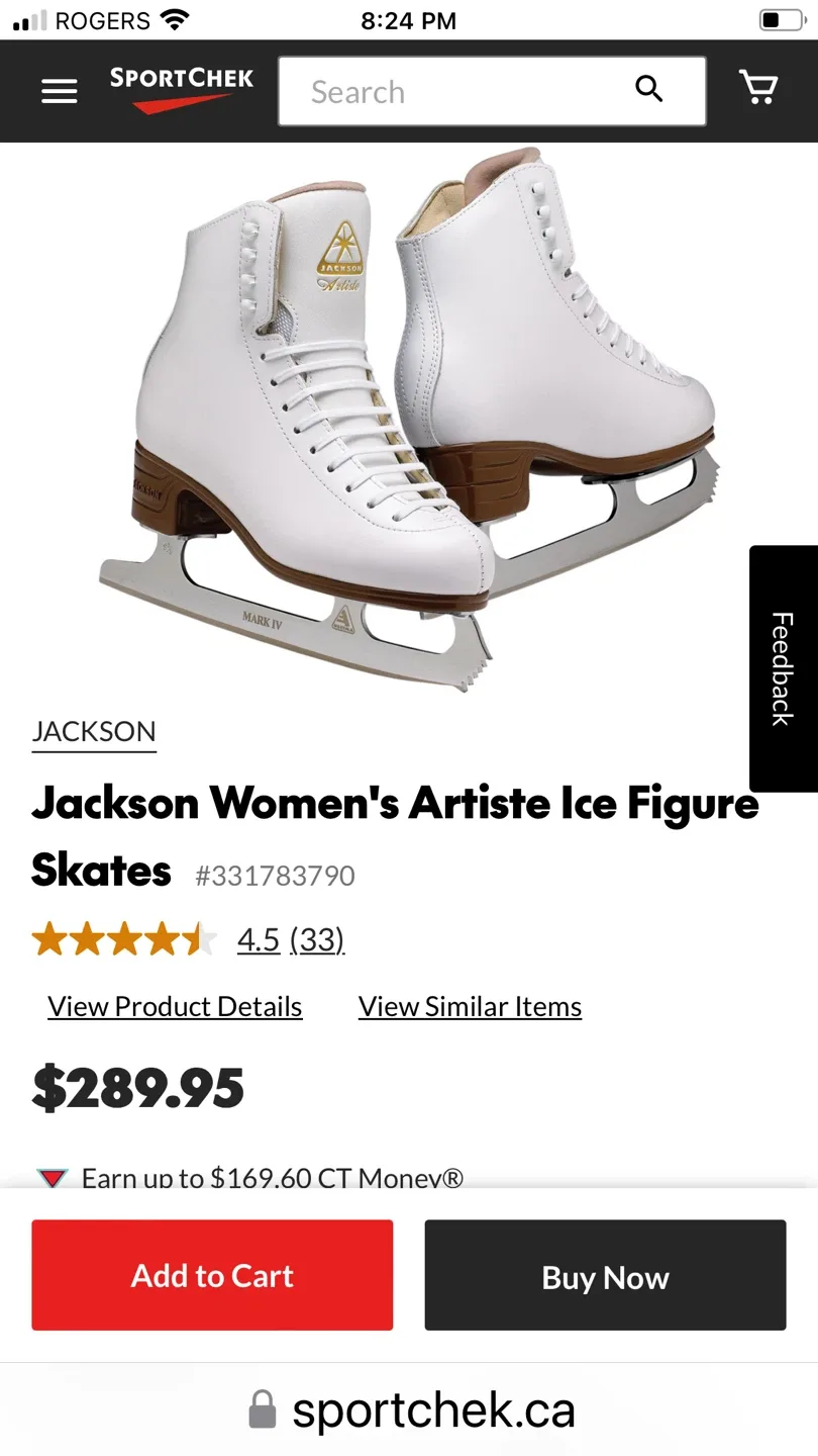Jackson Artiste Ice Figure Skates
