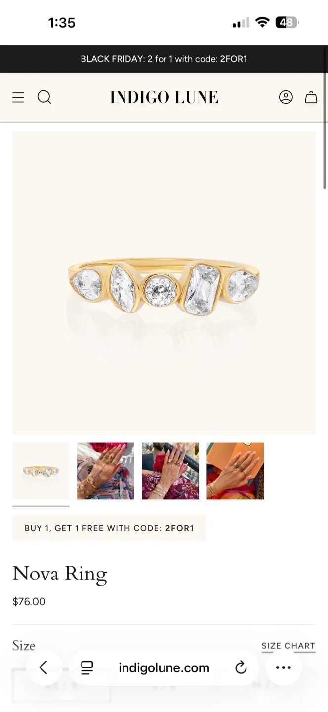 Indigo Lune Nova Ring