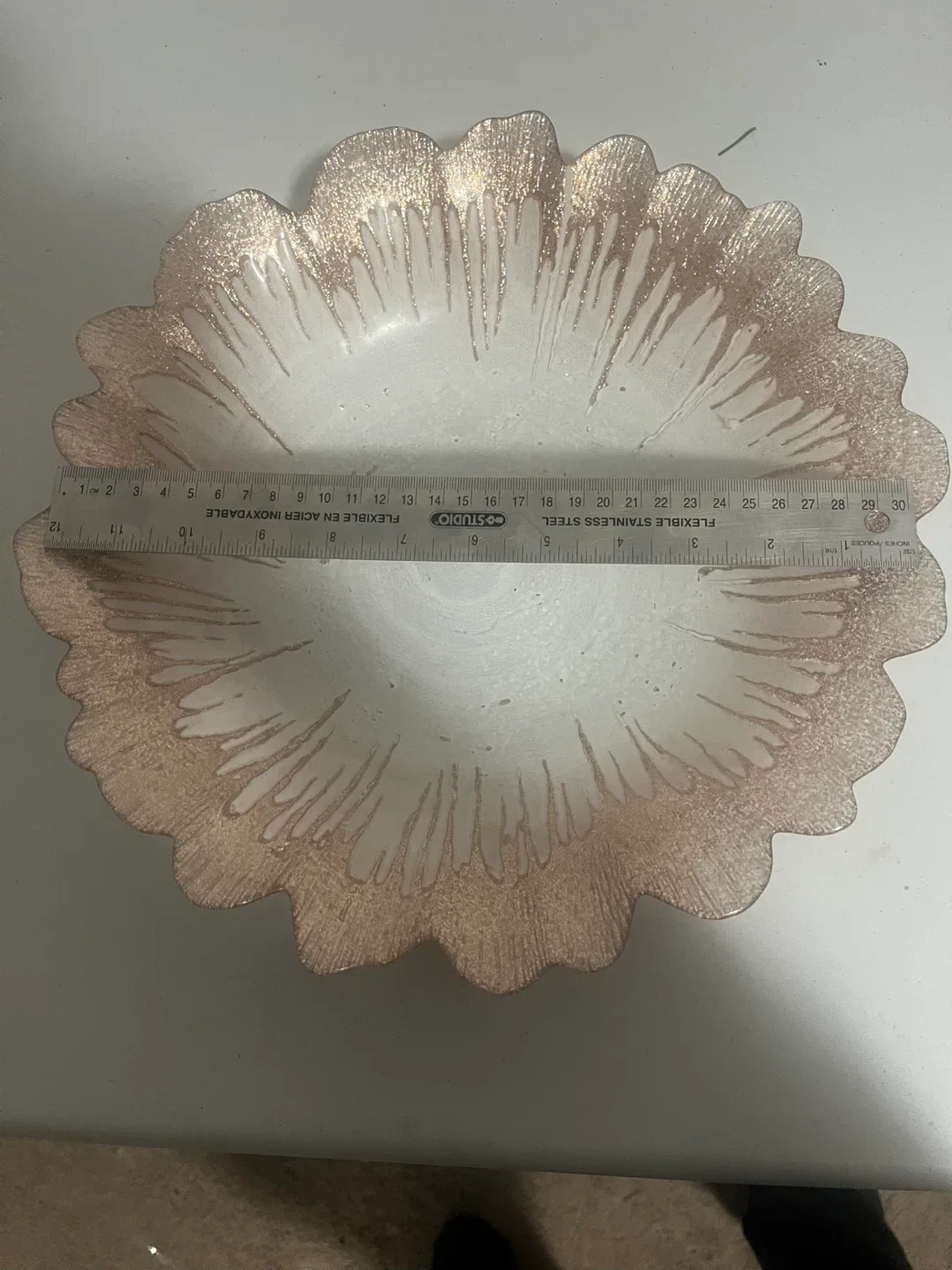 Decorative Bowl - Rose Gold Trim #cleanout image indicator(3)