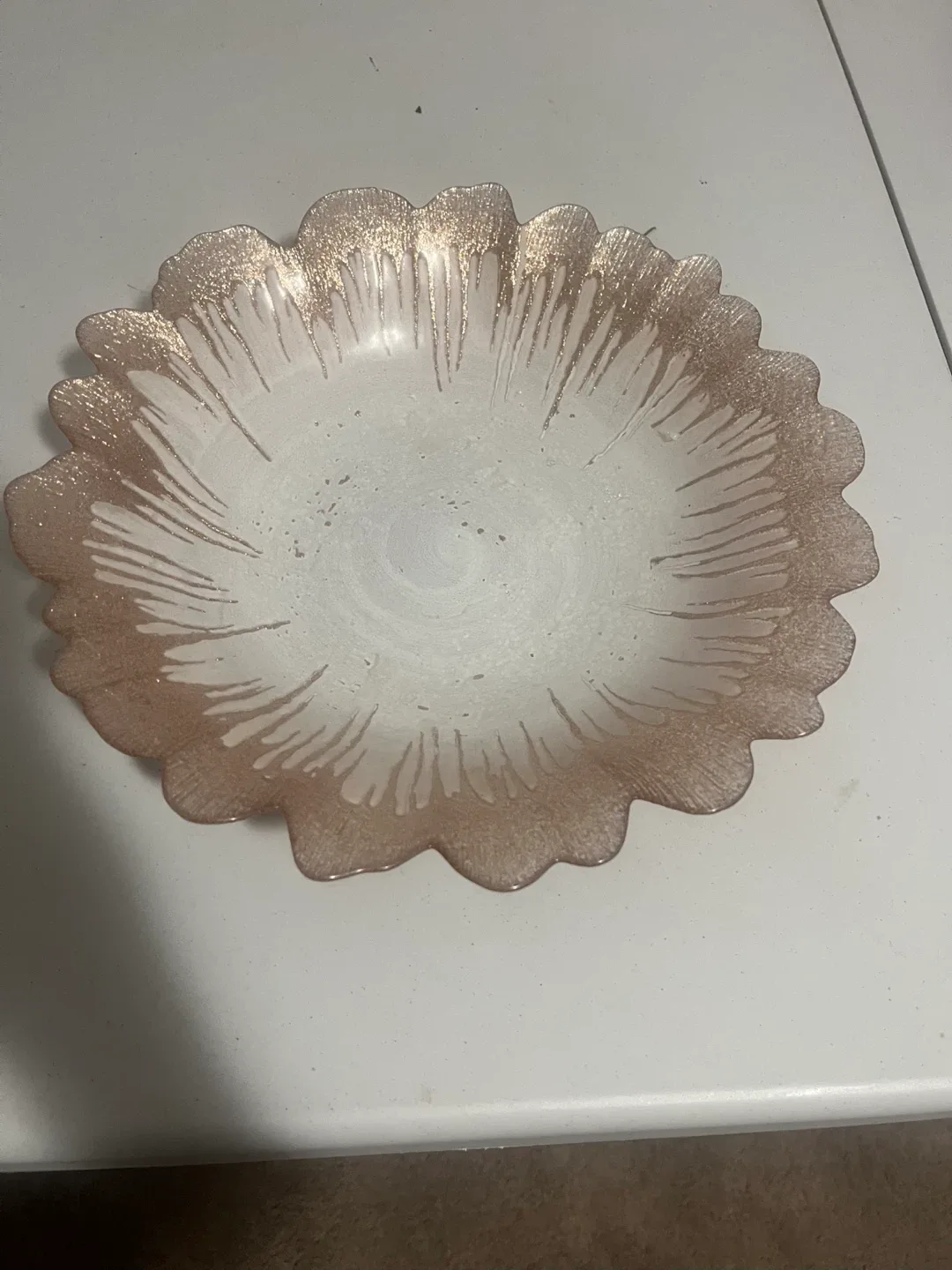 Decorative Bowl - Rose Gold Trim