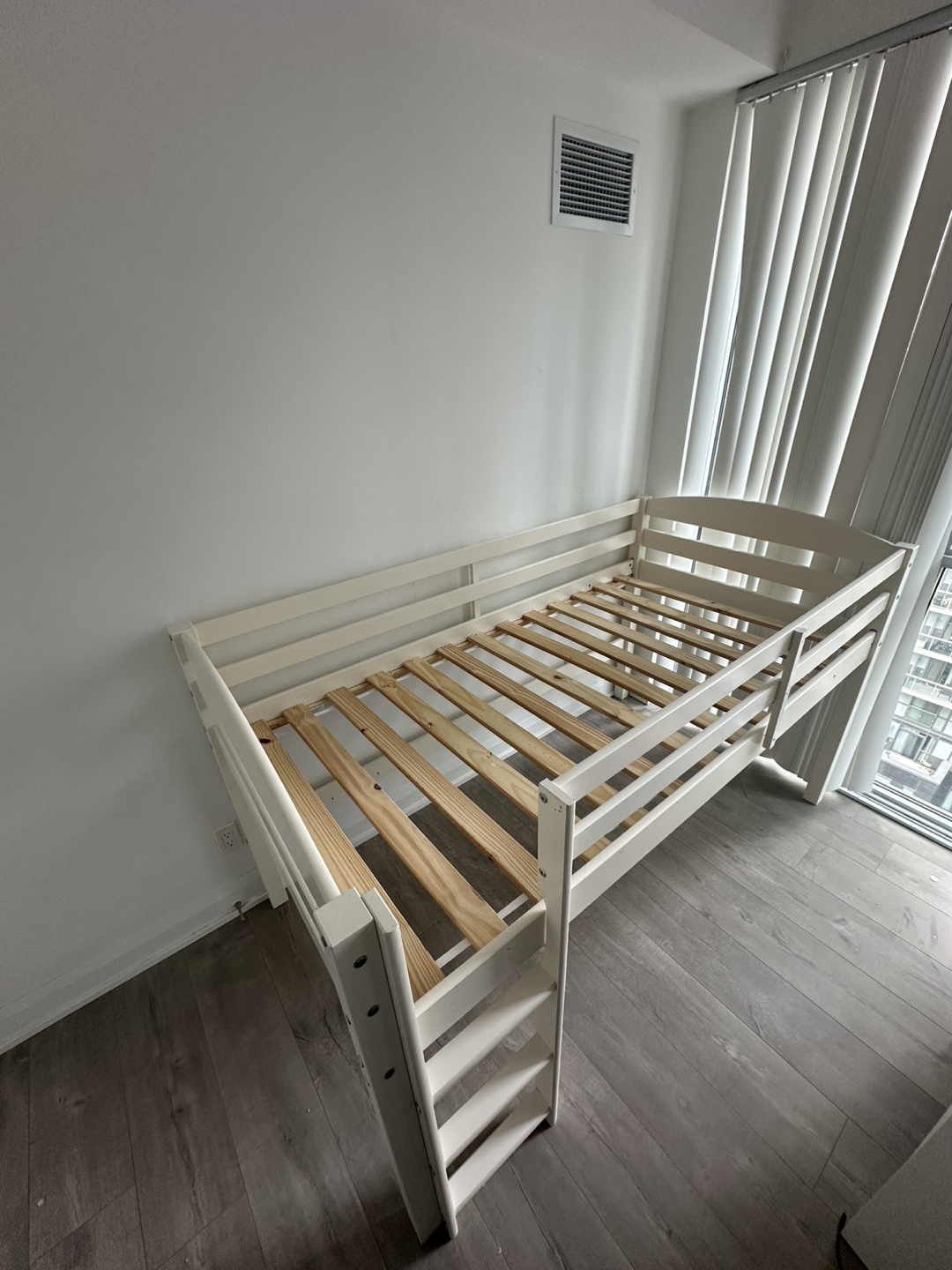 White Loft Bed Frame