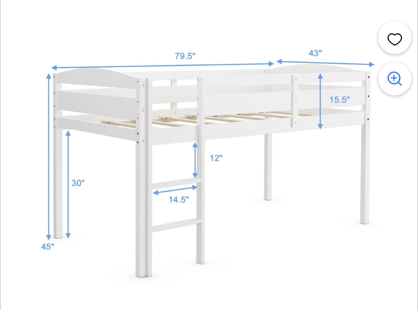 White Loft Bed Frame - photo 4