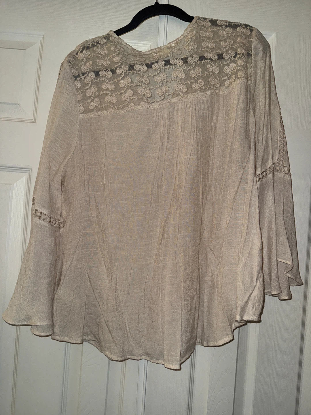 John Paul Richard Lace Trim Blouse - Size L - photo 2