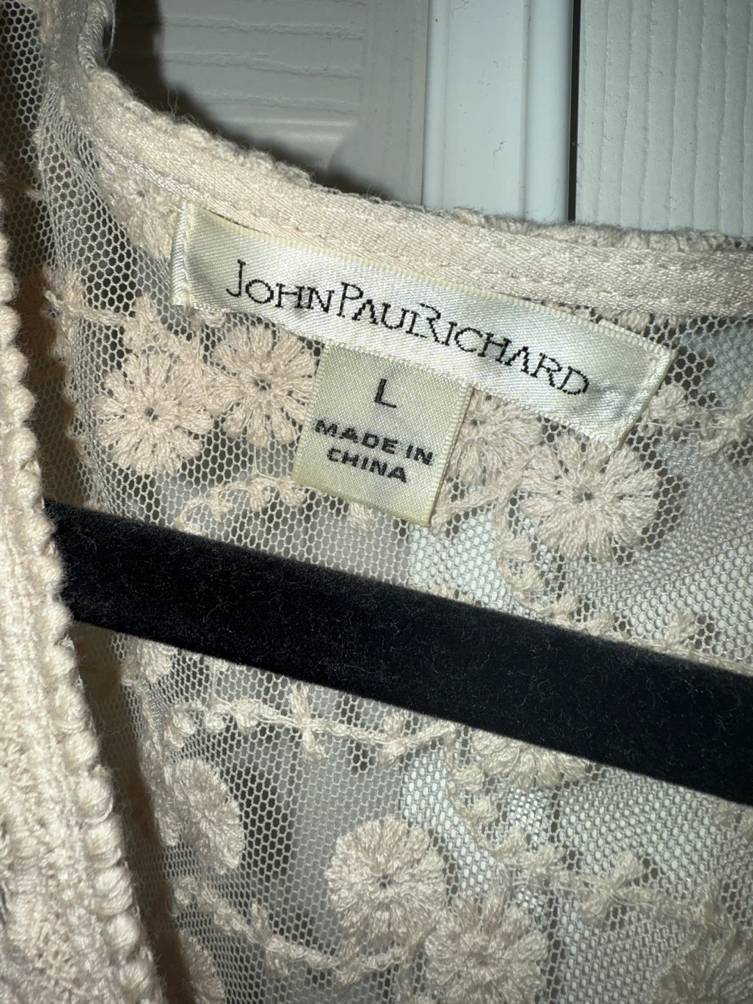 John Paul Richard Lace Trim Blouse - Size L - photo 4