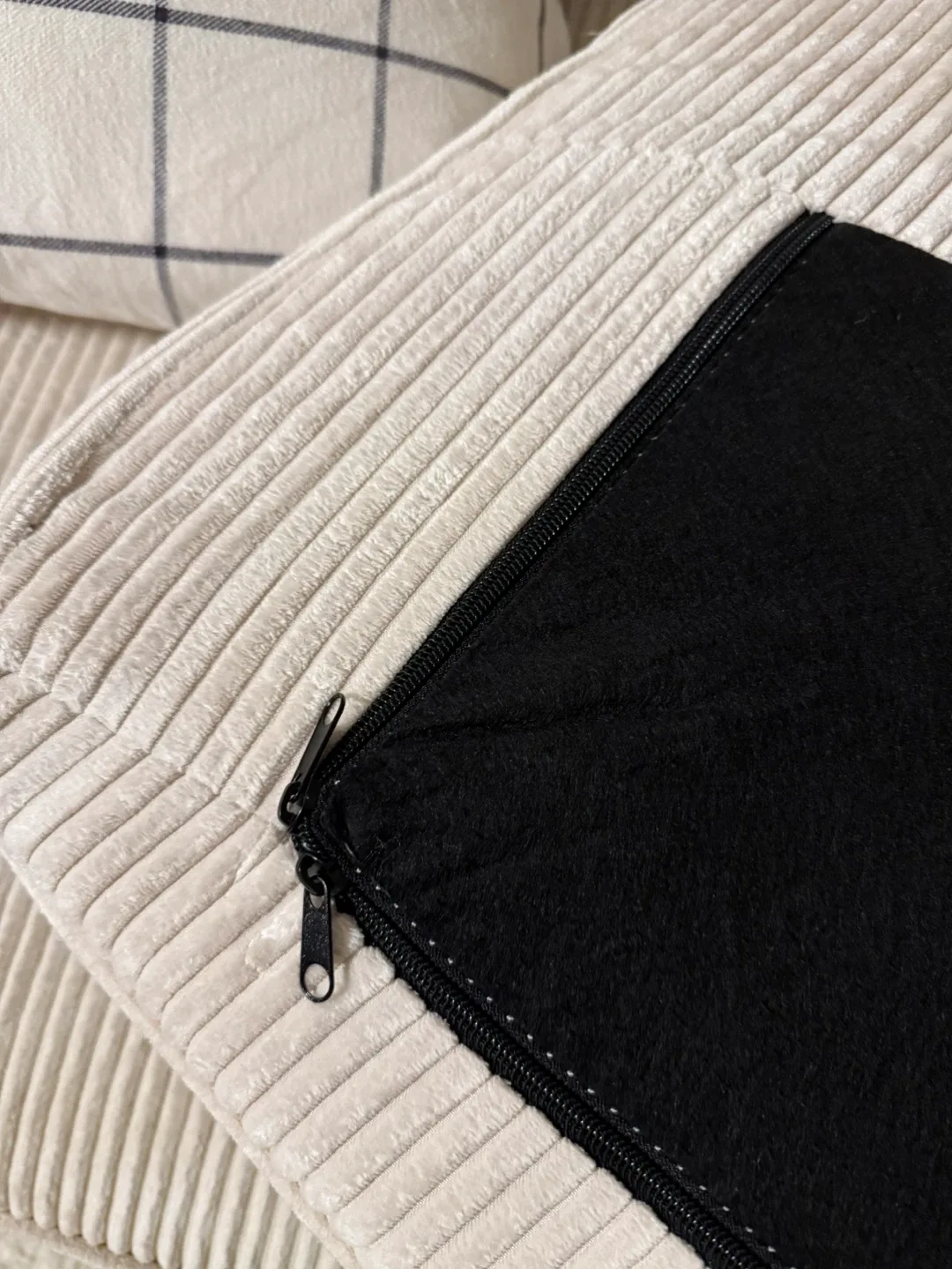 *Moving Out Sale* Beige Corduroy Sofa image indicator(2)