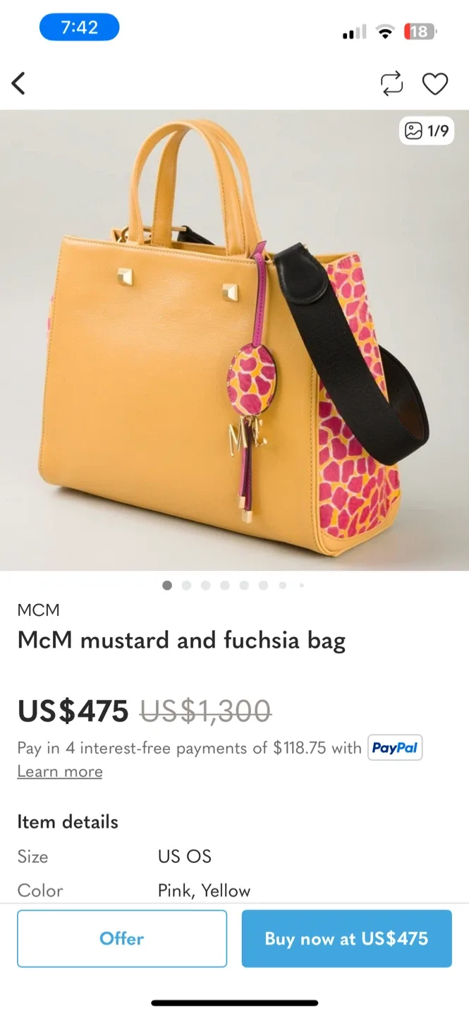 MCM Black Leather Tote Bag image indicator(10)