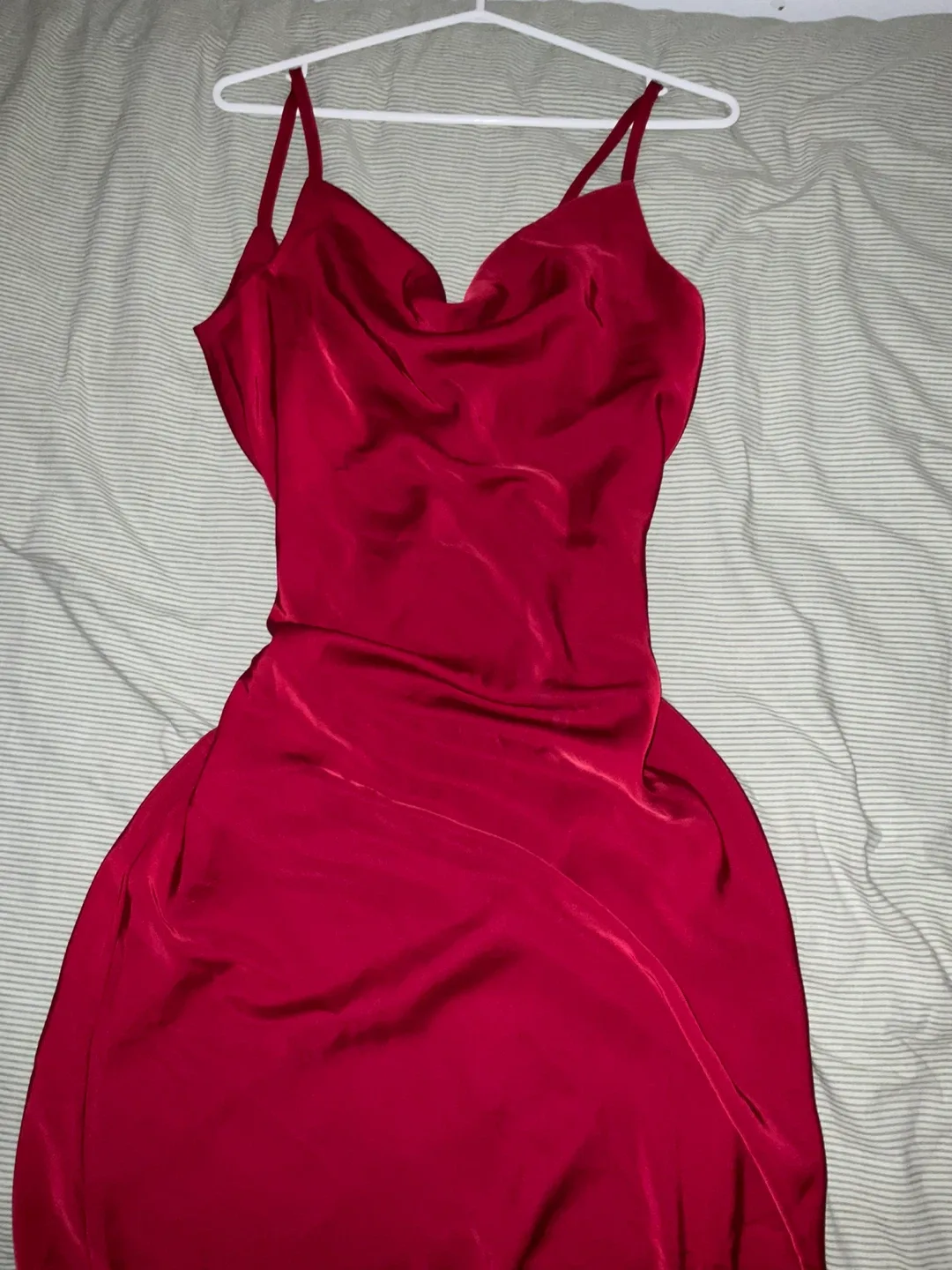 Red Satin Dress