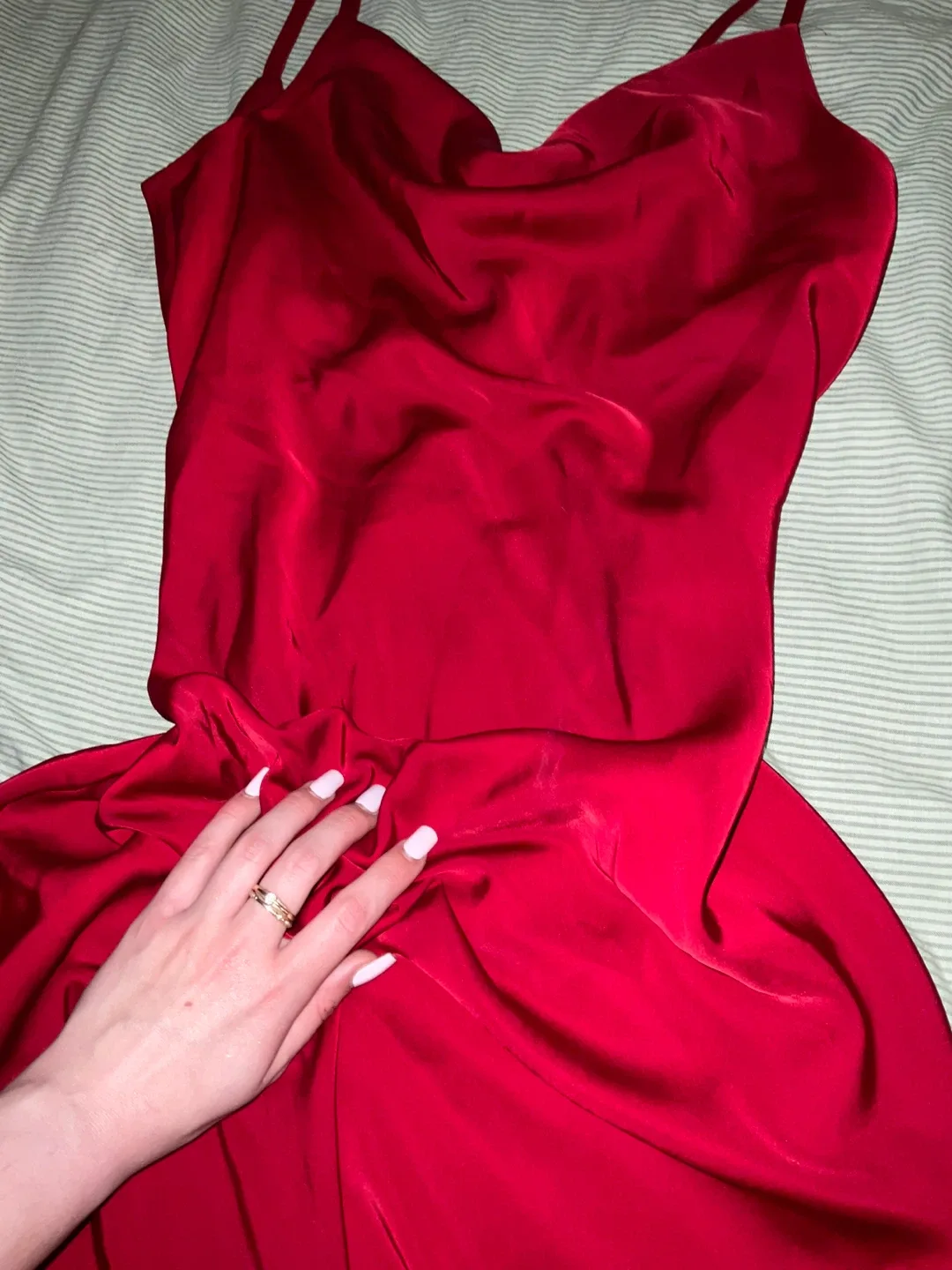Red Satin Dress image indicator(3)
