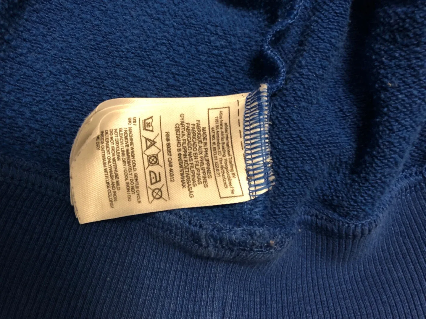 #Cleanout Adidas Blue Hoodie - Size M for men image indicator(4)