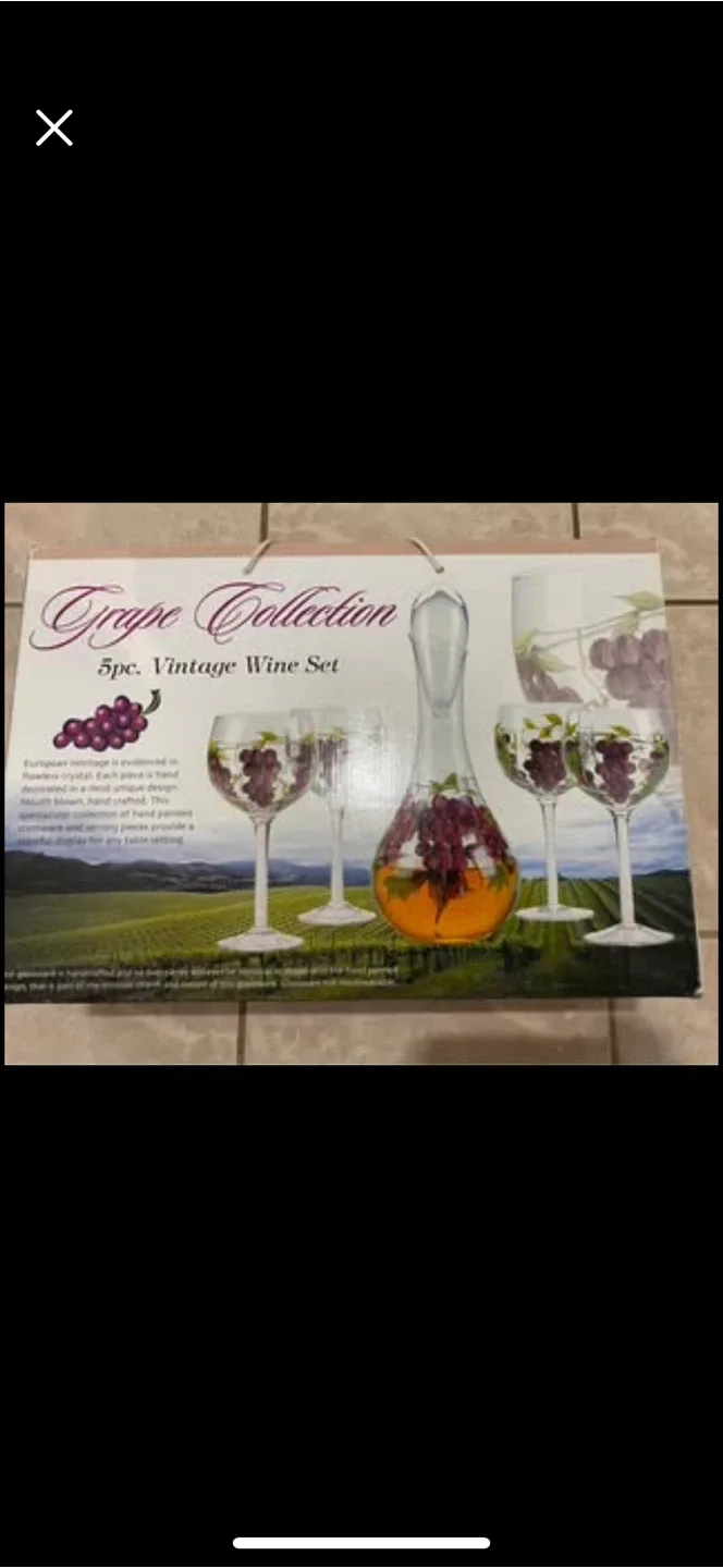 Grape Collection 5pc Vintage Wine Set