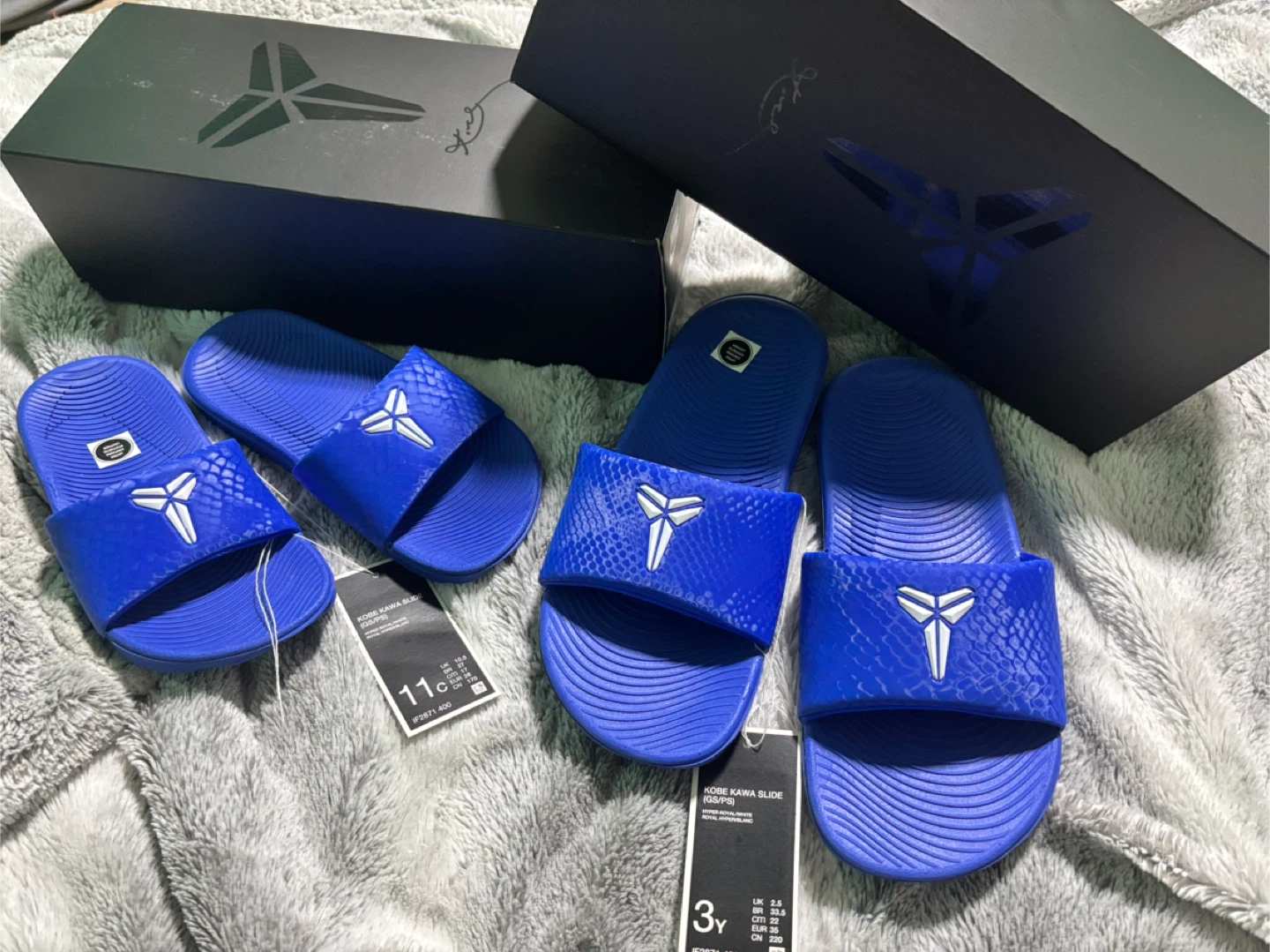 Nike Kobe Kawa Slide (GS/PS) Blue - Size 11C & 3Y