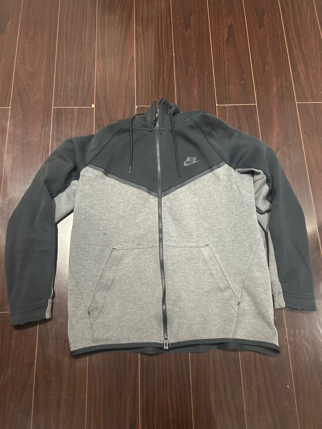 Nike Tech Fleece Full-Zip Hoodie, Grey/Black