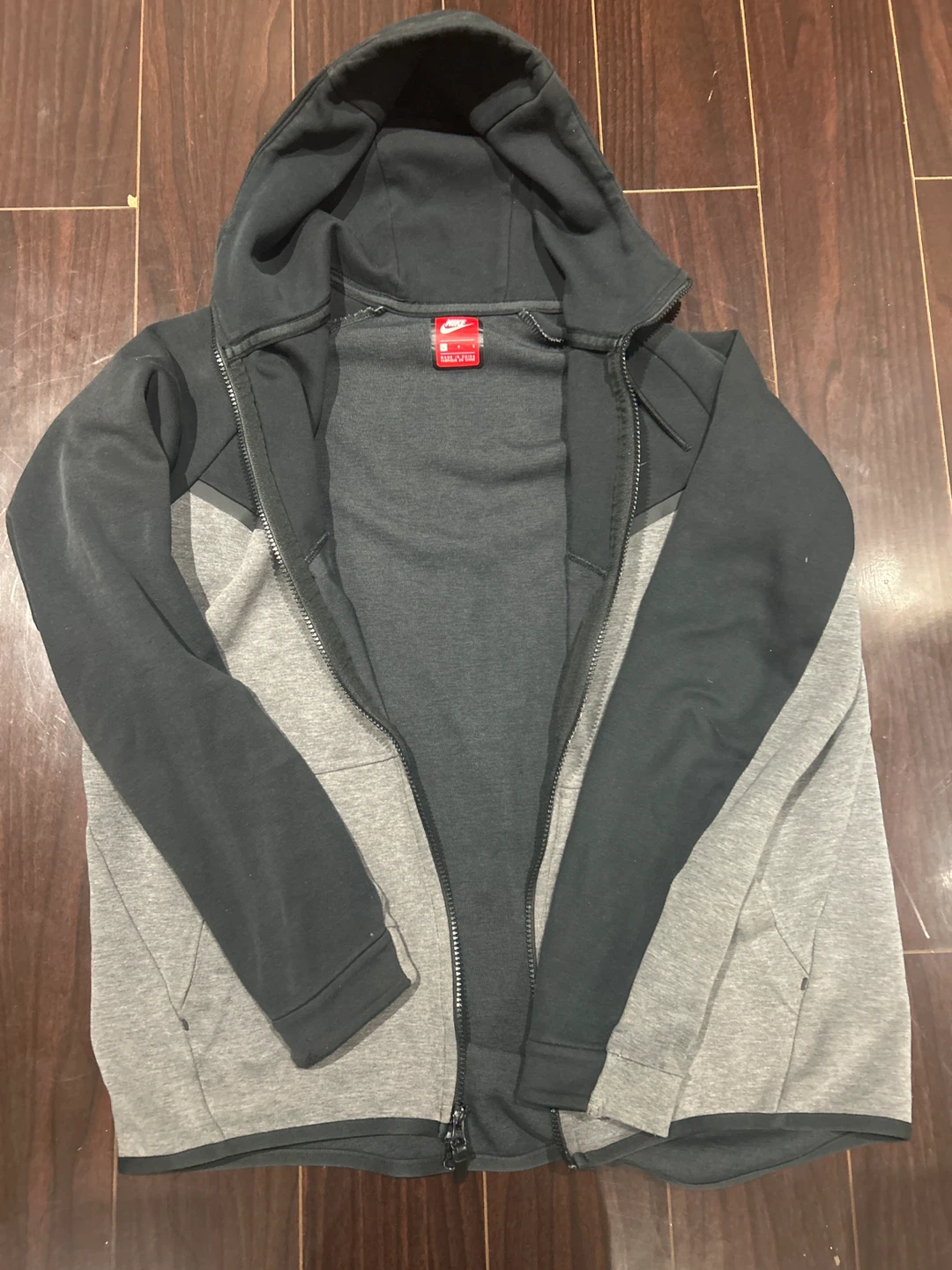 Nike Tech Fleece Full-Zip Hoodie, Grey/Black - photo 2